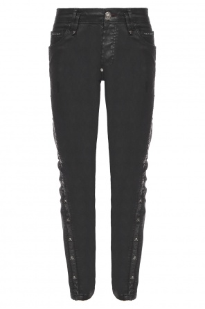 Waxed trousers with skulls, zdjęcie 1 Waxed trousers with skulls od Philipp Plein